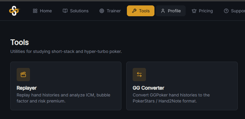 Tools tab
